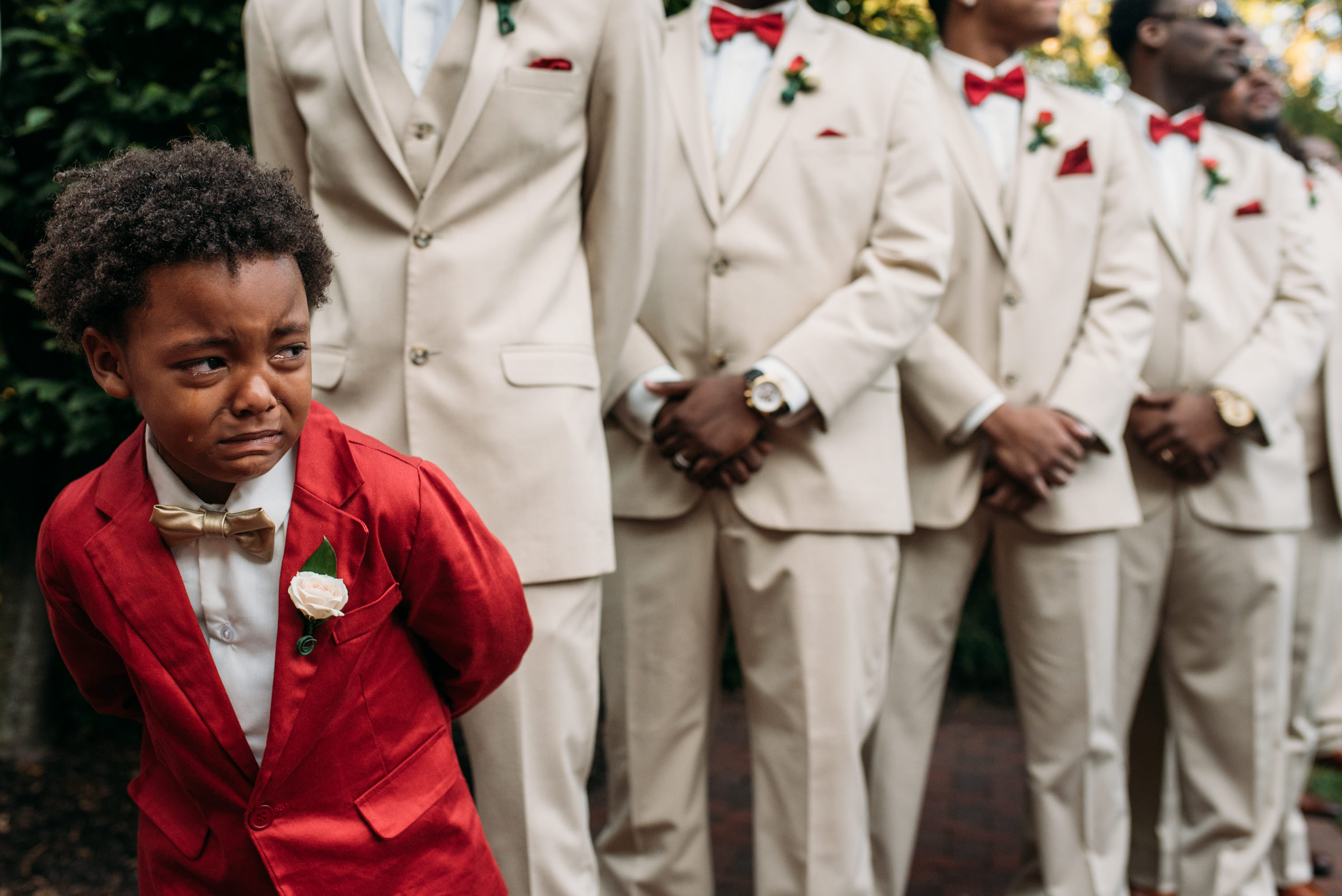 Image result for boy crying at wedding